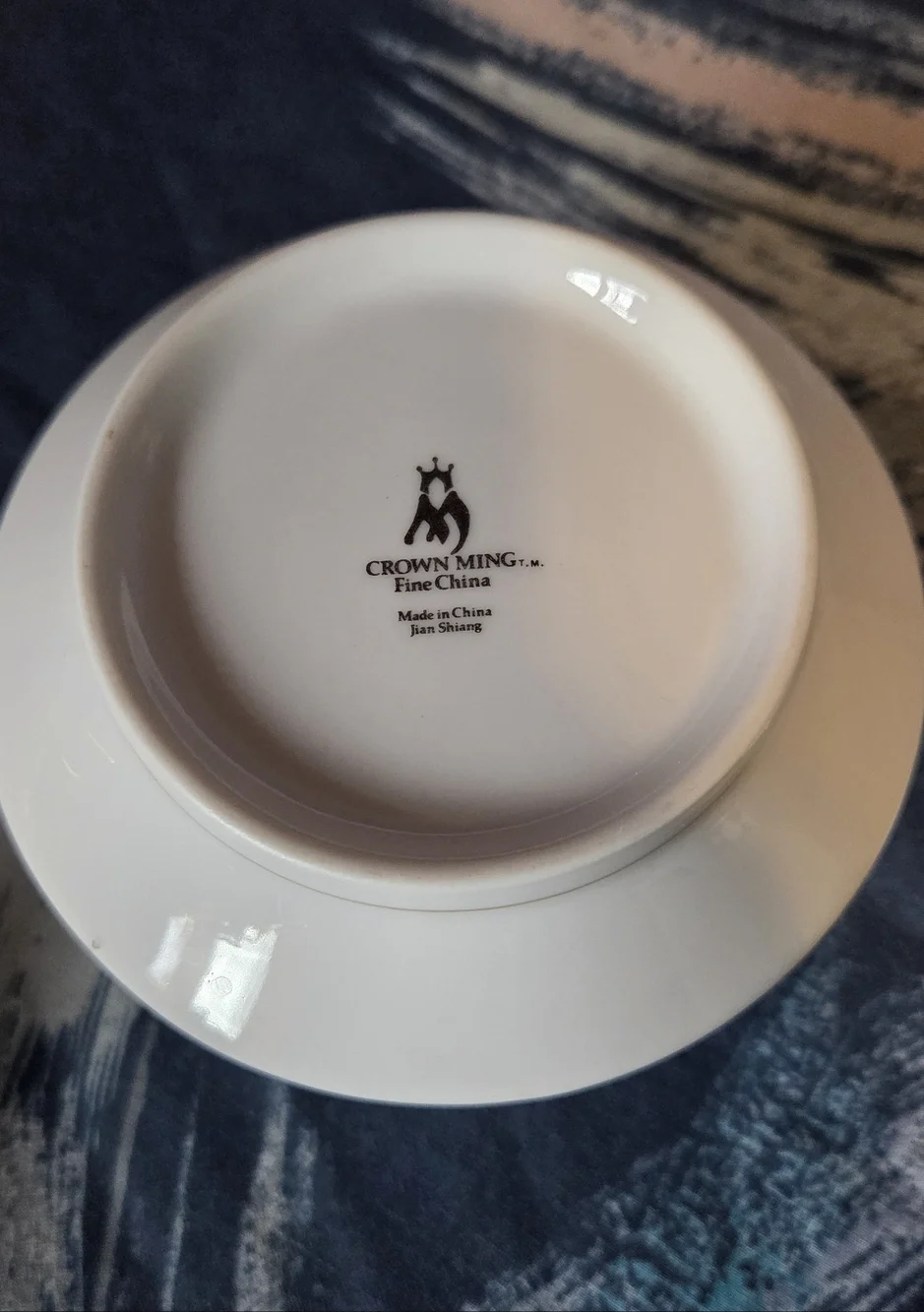 Crown Ming Fine China Jian Shiang “Bird Of Paradise” Cream and Sugar Bowl w/lid